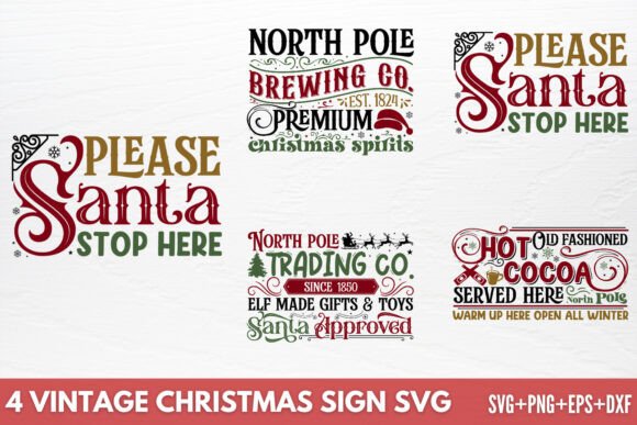 Download Vintage Christmas Sign SVG - Christmas Collection