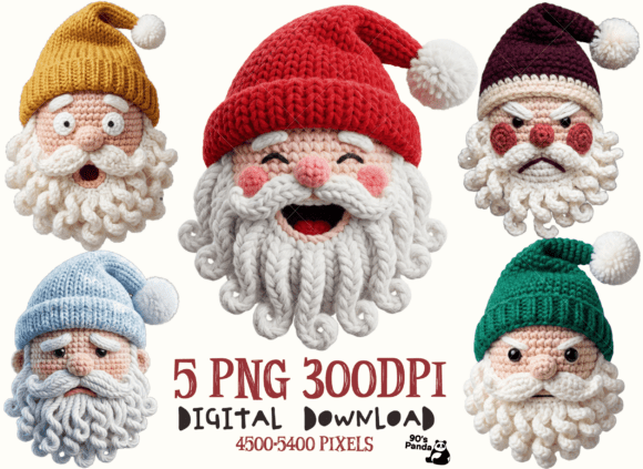 Download Crochet Christmas PNG Bundle, Santa - Christmas Collection