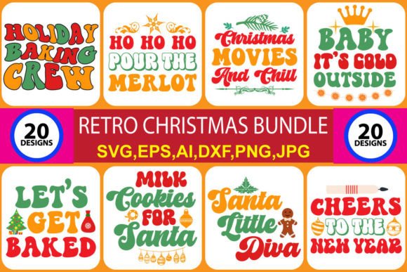 Download Retro Christmas Bundle Vol.6 - Christmas bundle Collection