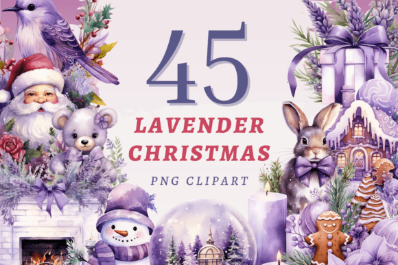 Download Lavender Christmas PNG Bundle - Christmas Collection