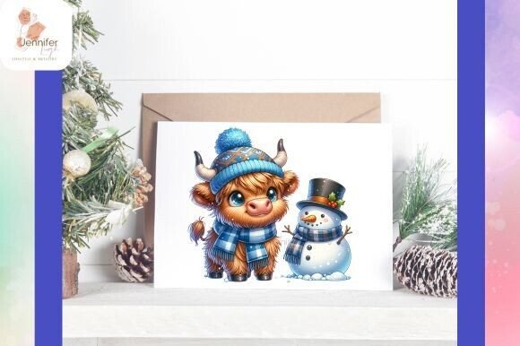 Download Highland Cow Christmas Clipart Bundle - Christmas Collection