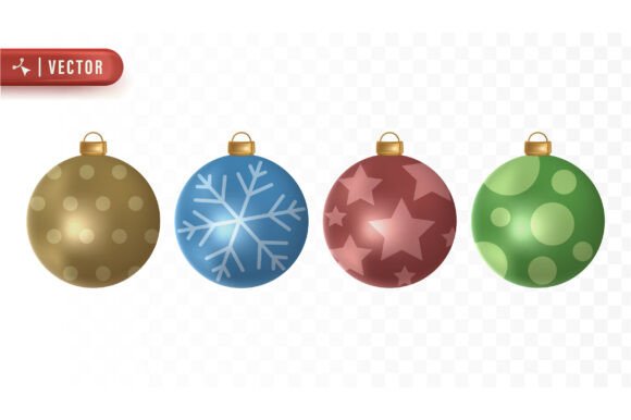 Download 3D Colorful Christmas Ball Ornaments - Christmas Collection
