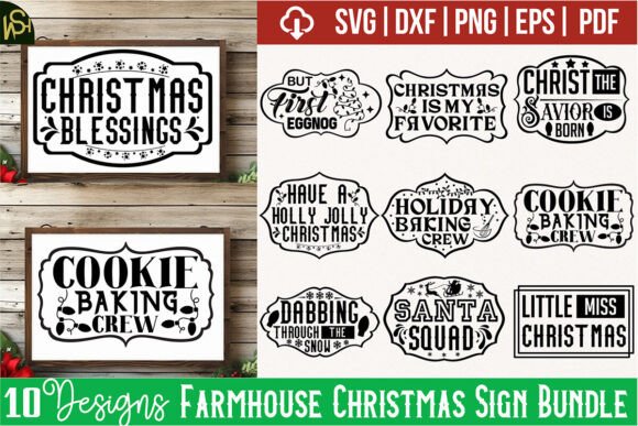 Download Farmhouse Christmas Sign Bundle - Christmas Collection
