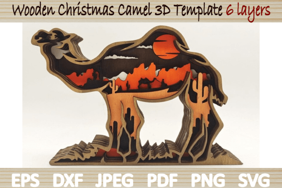 Download Wooden Camel 3D Christmas Ornament SVG - Christmas Collection