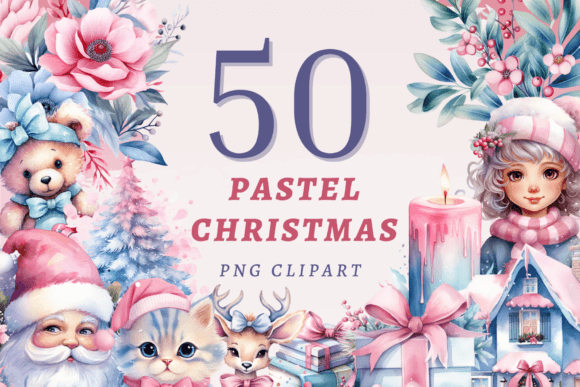 Download Pastel Christmas PNG Bundle - Christmas Collection