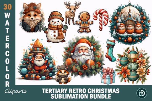 Download Tertiary Retro Christmas Bundle - Christmas bundle Collection