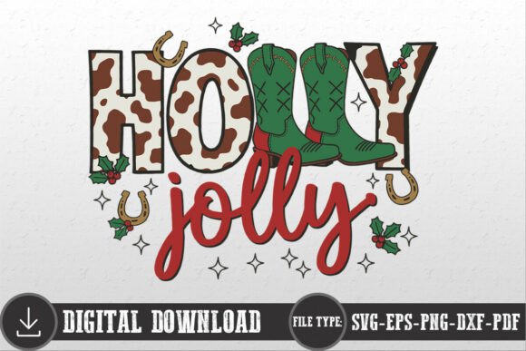 Download Holly Jolly Shirt Western Christmas SVG - Christmas Collection
