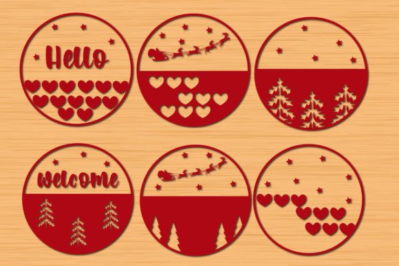 Download Christmas Door Hanger Svg Bundle - Christmas Collection