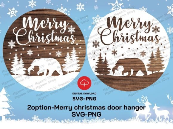 Download Merry Christmas Door Hanger SVG-PNG File - Christmas Collection