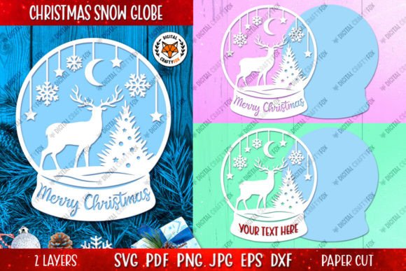 Download Christmas Deer Snow Globe SVG - Christmas Collection
