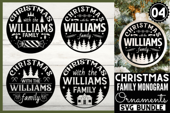 Download Christmas Family Monogram SVG Bundle - Christmas Collection