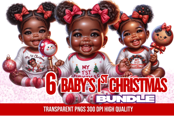 Download Baby Girl’s First Christmas PNG Bundle - Christmas Collection