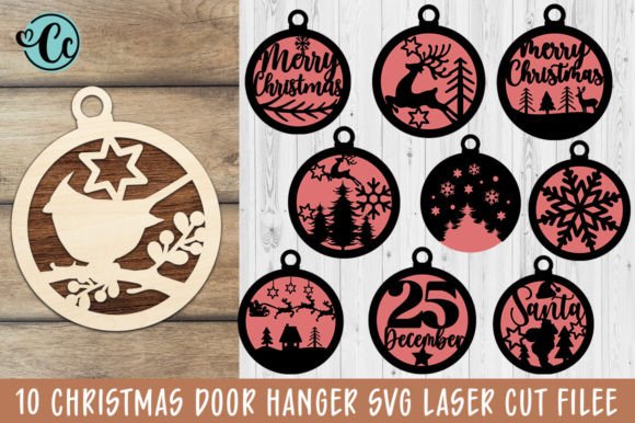 Download Merry Christmas Door Hanger SVG Bundle - Christmas Collection