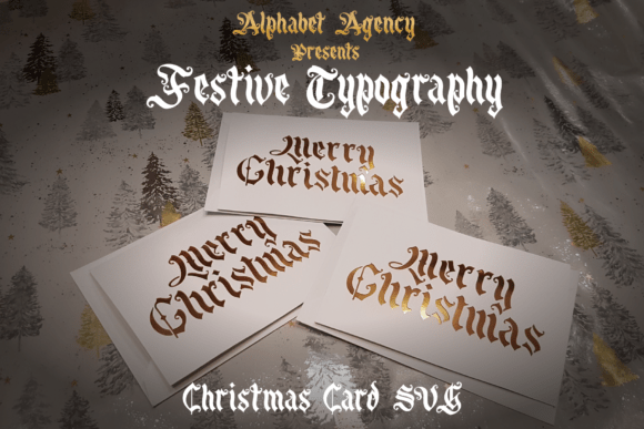 Download Festive Typography Christmas Card SVG - Christmas Collection