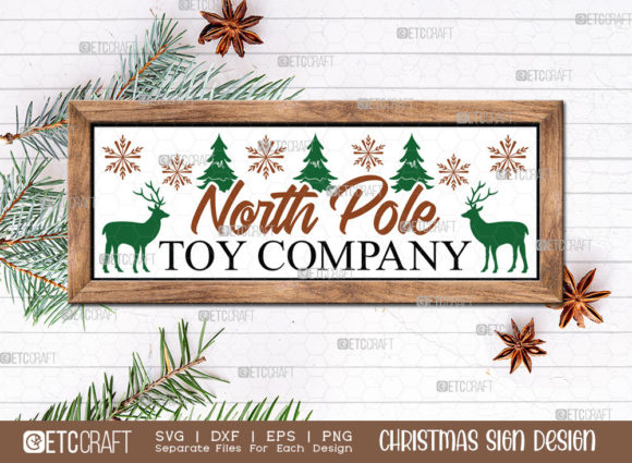 Download North Pole Toy Company Christmas Sign - Christmas Collection