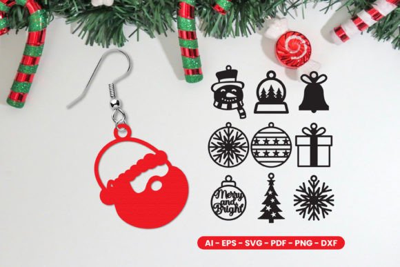 Download Christmas Earrings Lasercut Bundle - Christmas Collection