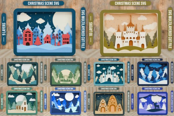 Download Christmas Scene SVG Laser Craft BUNDLE - Christmas Collection