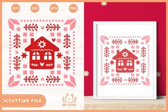 Download Gingerbread House SVG, Scandinavian Svg - Gingerbread house Collection