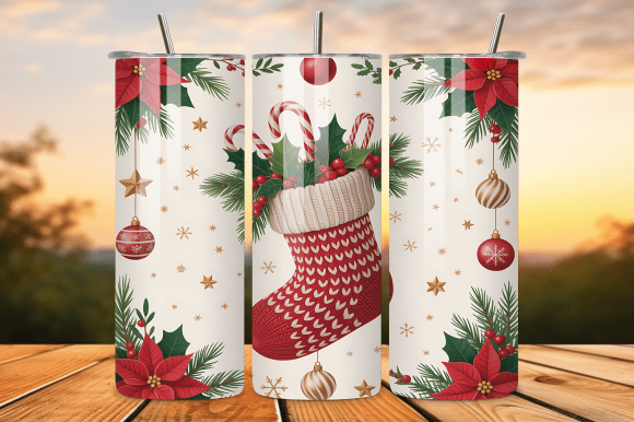 Download Red Christmas Stocking Ornament Tumbler - Christmas Collection