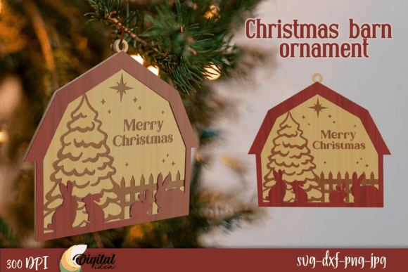 Download Christmas Decor SVG. Barn Ornament - Christmas Collection