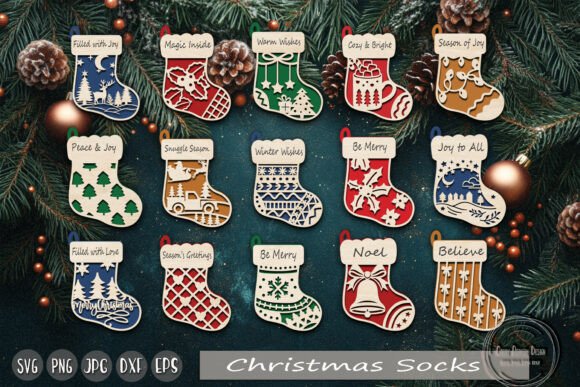 Download Christmas Stocking Ornament, Winter Sock - Christmas Collection
