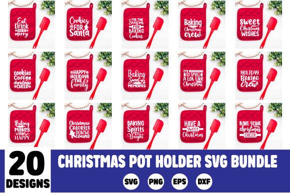 Download Christmas Pot Holder SVG Bundle - Christmas Collection