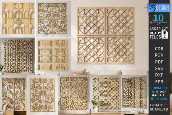Download Decorative Wall Art Panels Laser Cut Set - Decorative wall Collection
