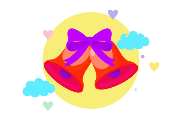 Download Christmas Bells Ribbon Circle Cloud - Christmas Collection