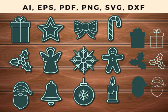 Download 3d CHRISTMAS Ornament Cut Files Bundle 1 - Christmas Collection