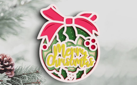 Download 3D Christmas Ornament SVG DXF 7 Layers - Christmas Collection