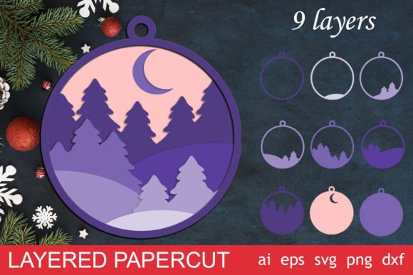 Download 3d Christmas Ornament Svg, Winter Decor - Christmas Collection