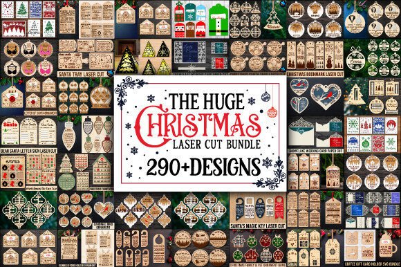 Download Huge Christmas Laser Cut Bundle - Christmas Collection