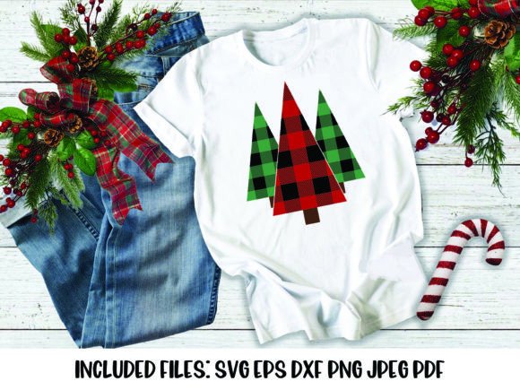 Download Buffalo Plaid Christmas Trees SVG - Christmas Collection