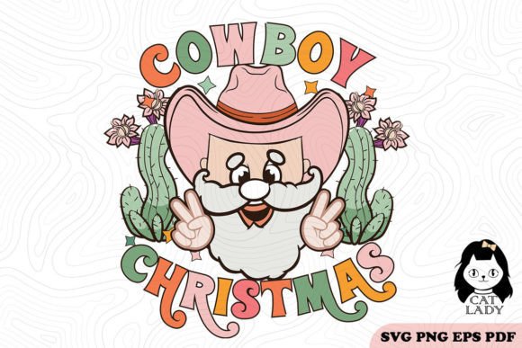 Download Retro Cowboy Christmas SVG PNG - Christmas Collection