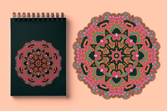 Download Zentangl Round Ornament. Relax - Round ornament Collection