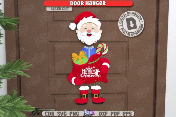 Download Christmas Door Hanger Laser Cut | Xmas - Christmas Collection