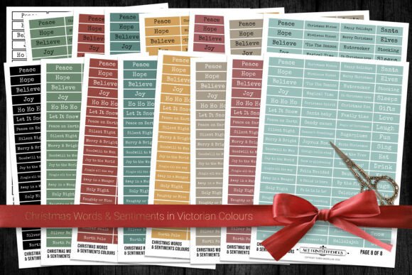 Download Christmas Words &amp; Sentiments Labels - Christmas Collection