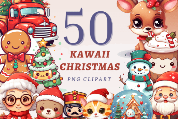 Download Kawaii Christmas PNG Bundle - Christmas Collection