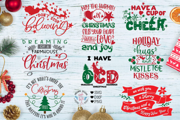 Download Christmas Cut Files Sublimation Bundle - Christmas Collection
