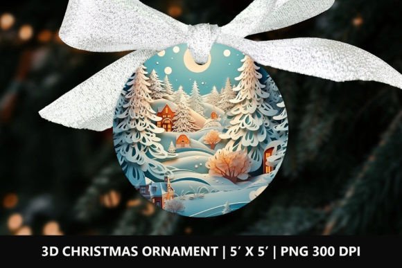 Download 3D Christmas Round Ornament PNG - Premium Bundle