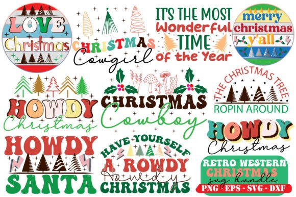Download Retro Western Christmas SVG Bundle - Christmas Collection
