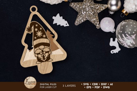 Download Gnome Art Ornament, Christmas Decor - Christmas Collection