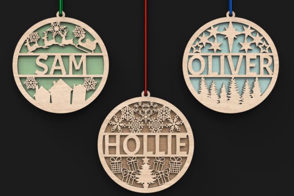 Download Laser Cut Personalized Christmas Baubles - Christmas Collection