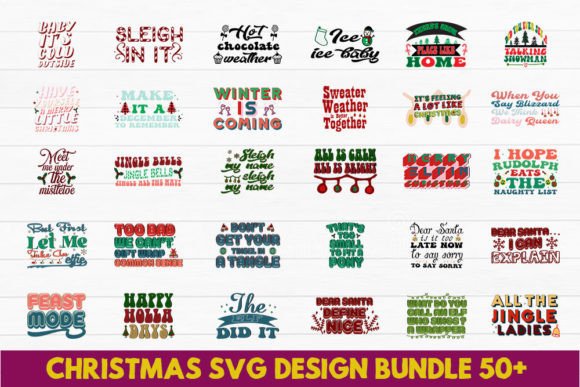 Download Retro Christmas Bundle.Christmas Svg - Christmas bundle Collection
