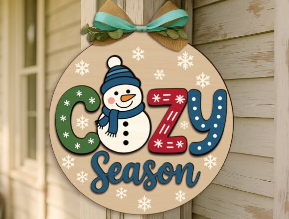 Download Cozy Season Snowman Christmas Sign Svg - Christmas Collection