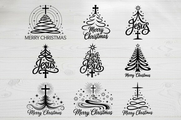 Download Merry Christmas Cross SVG Bundle - Christmas Collection