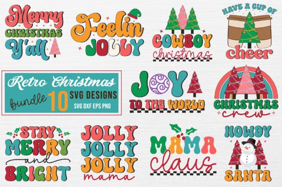 Download Retro Christmas Bundle,Svg Bundle - Christmas bundle Collection