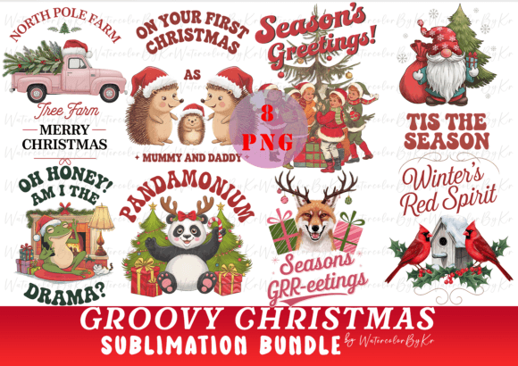 Download Retro Christmas Bundle PNG Clipart - Christmas bundle Collection