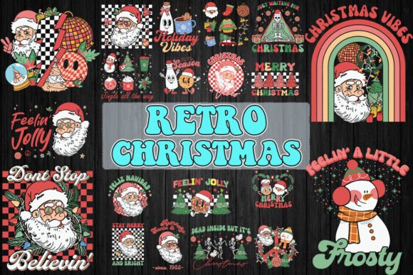 Download Retro Christmas Bundle SVG 20 Designs - Christmas bundle Collection
