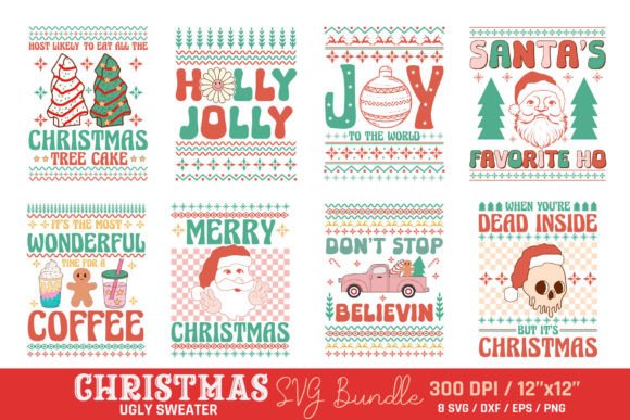 Download Christmas Ugly Sweater SVG Bundle - Christmas Collection